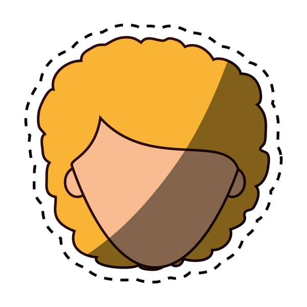 Lindo icono de personaje de mujer — Vector de stock