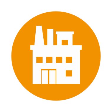 Bina Fabrika izole simgesi