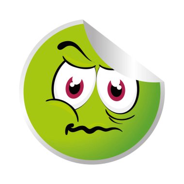 ifade yüz izole simgesi