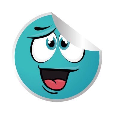 ifade yüz izole simgesi