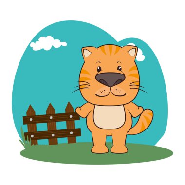 sevimli hayvan çiftliği peyzaj