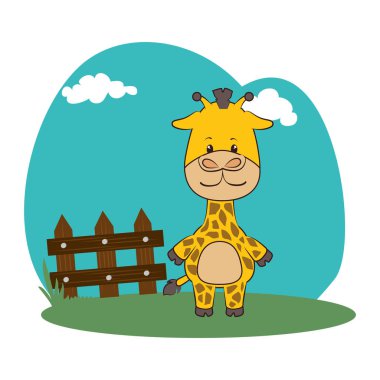 sevimli hayvan çiftliği peyzaj