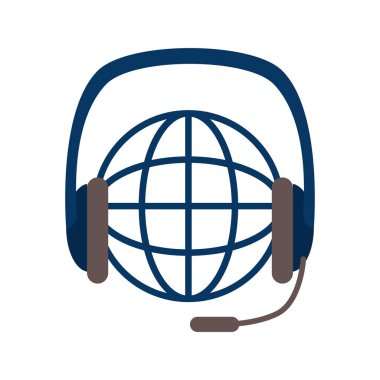 kulaklık ile gezegenin Küre