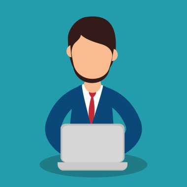 iş adamları ile dizüstü eğitim simgesi