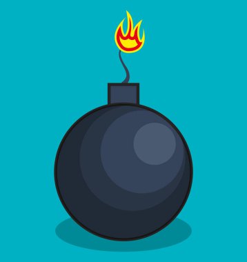 Boom uyarı izole simgesi