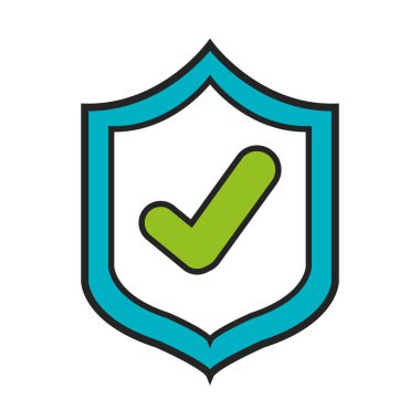 Güvenlik kalkan izole simgesi