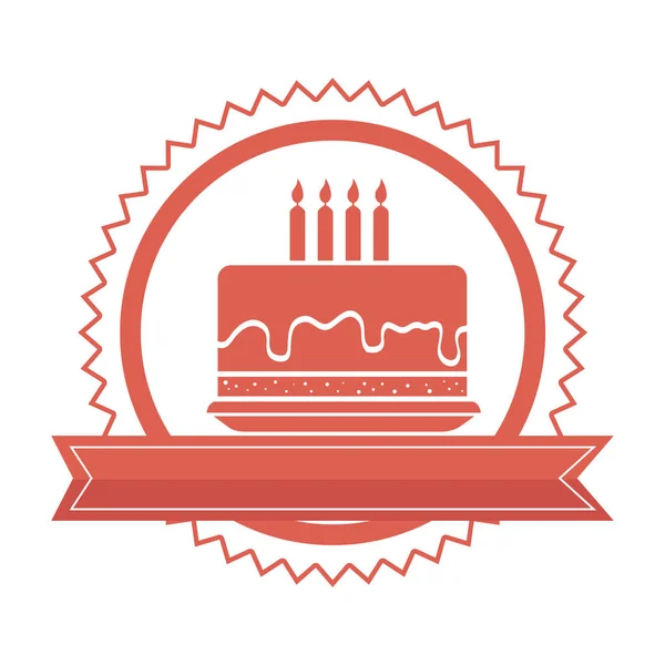 Délicieuse carte d'anniversaire gâteau — Image vectorielle