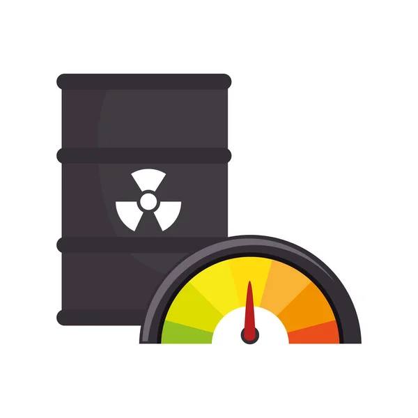 Ikona na białym tle atomowych zbiornika — Wektor stockowy