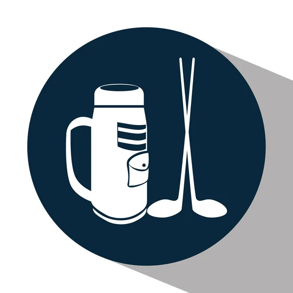 Golf club sport ikon — Stock Vector