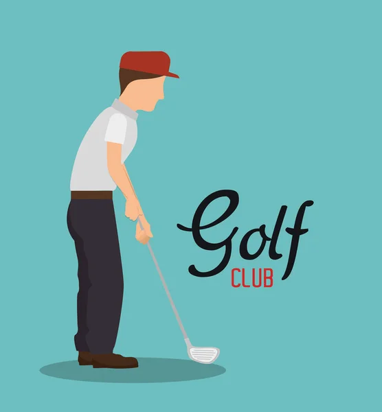 Club de golf deporte icono — Archivo Imágenes Vectoriales