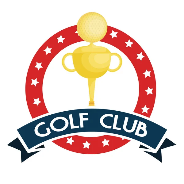 Golf club sport ikonen — Stock vektor