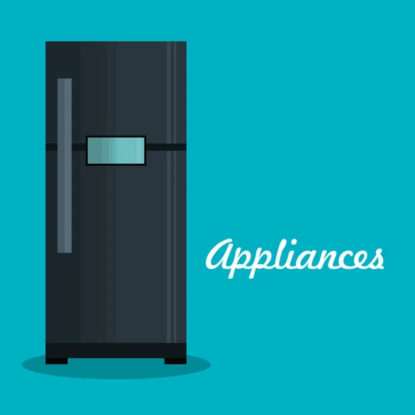Home appliance fridge isolated icon — Stock Vector