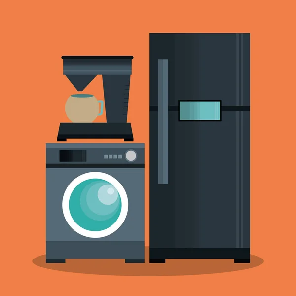 Définir les icônes des appareils ménagers — Image vectorielle