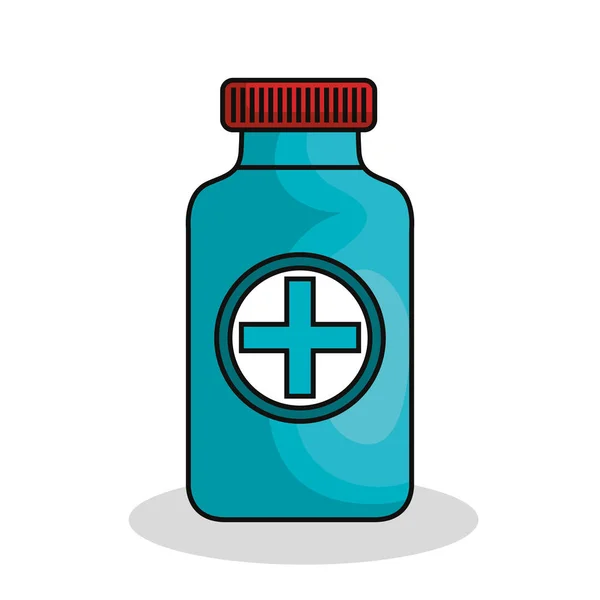 Medycyna butelka ikona na białym tle — Wektor stockowy