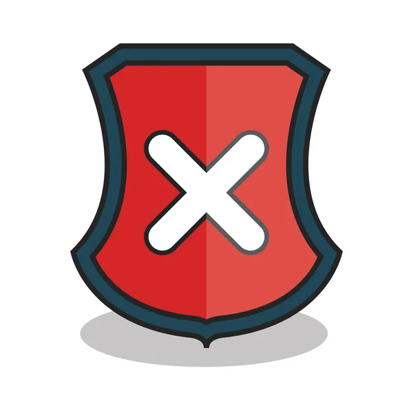 Escudo de seguridad icono aislado — Archivo Imágenes Vectoriales