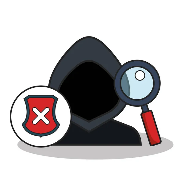 Cyber security systeem-pictogram — Stockvector