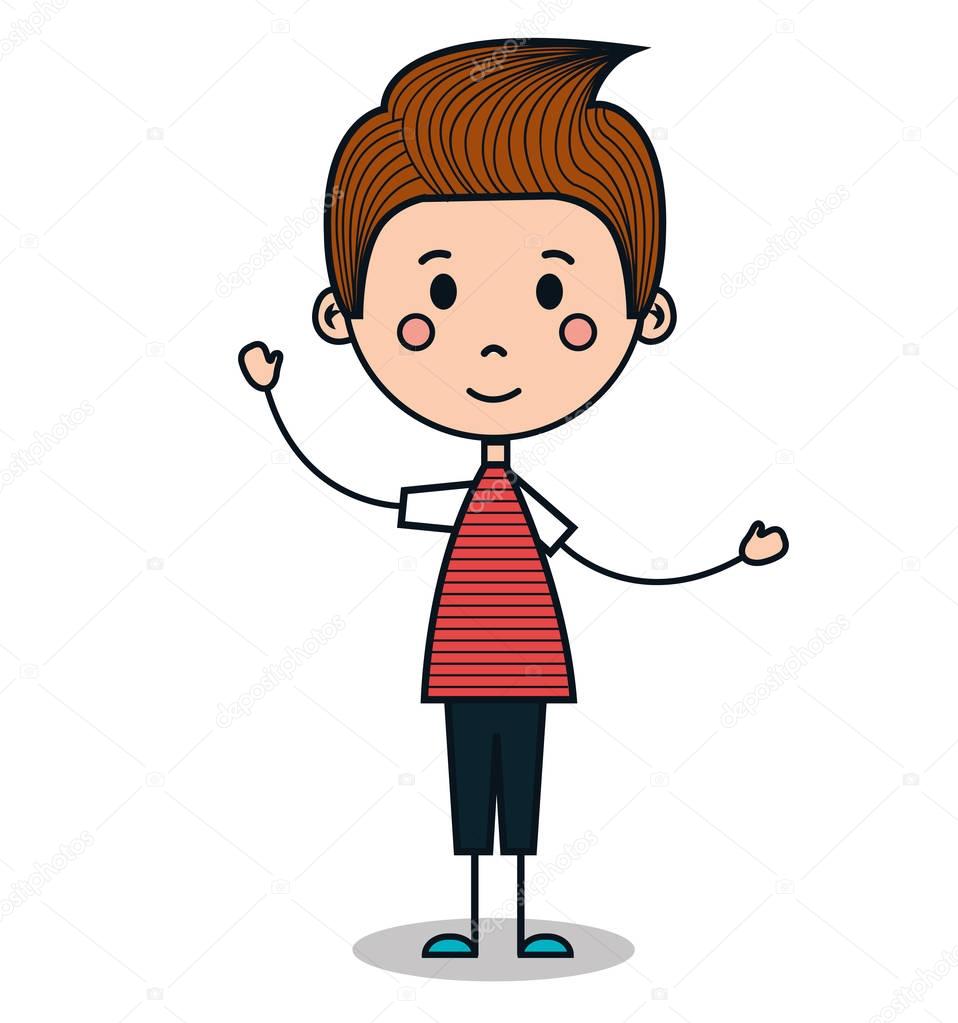 niño lindo dibujo — Archivo Imágenes Vectoriales © yupiramos #137115796