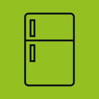 ev aletleri buzdolabı izole simgesi