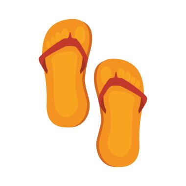 flip flop izole simgesi