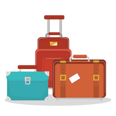 bavul seyahat izole simgesi