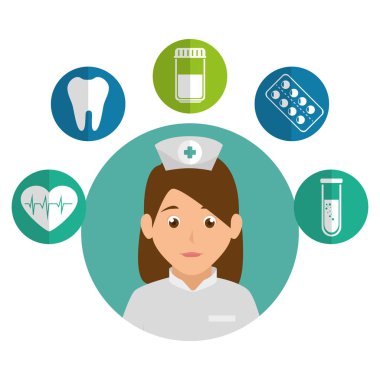 tıbbi izole Icons set