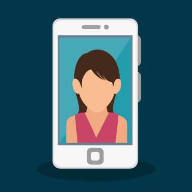 Smartphone ile kişi simgesi