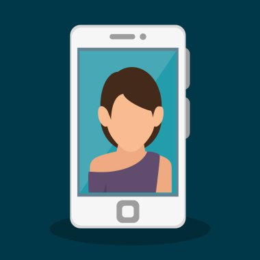 Smartphone ile kişi simgesi