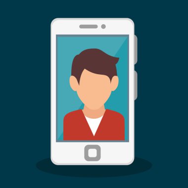Smartphone ile kişi simgesi