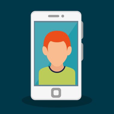 Smartphone ile kişi simgesi