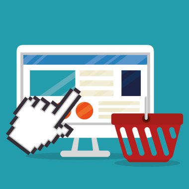 elektronik ticaret iş simgesi