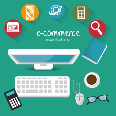 elektronik ticaret iş simgesi