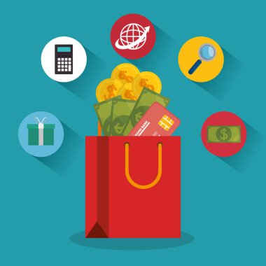 ticari izole Icons set