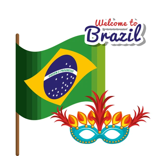 Welcome to brazil poster — Stock Vector