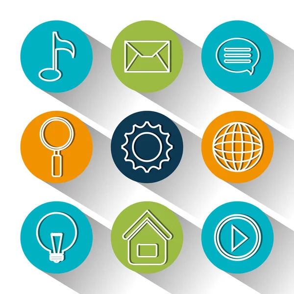 Internet of things icons — Stock Vector
