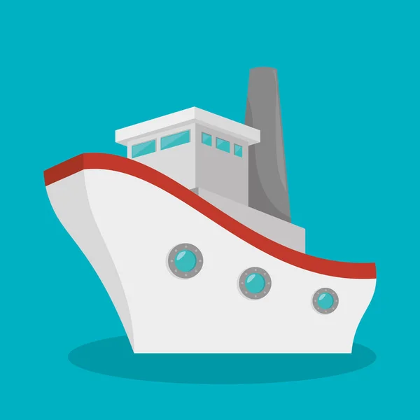小船旅行孤立的图标 — 图库矢量图片