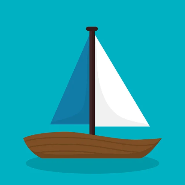 Viaje en barco icono aislado — Vector de stock