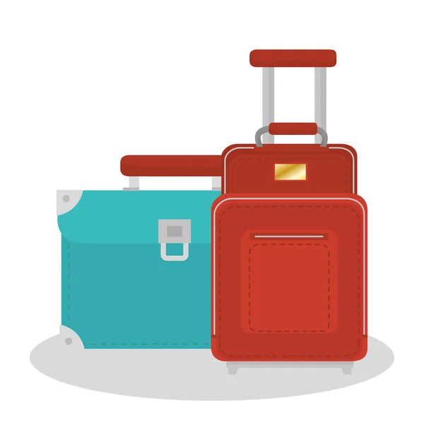 Suitcase travel isolated icon — Stock Vector