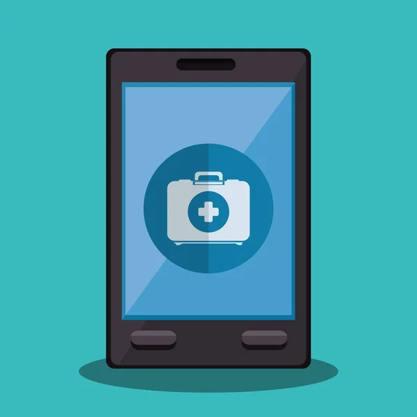 Icono de la tecnología sanitaria móvil — Archivo Imágenes Vectoriales