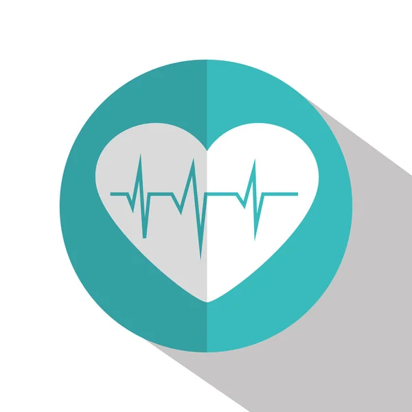 Coração cardio ícone isolado —  Vetores de Stock