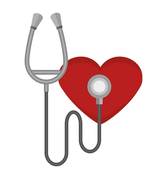 Heart cardio isolated icon — Stock Vector