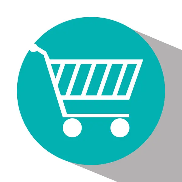 Carrito de compras icono aislado — Vector de stock