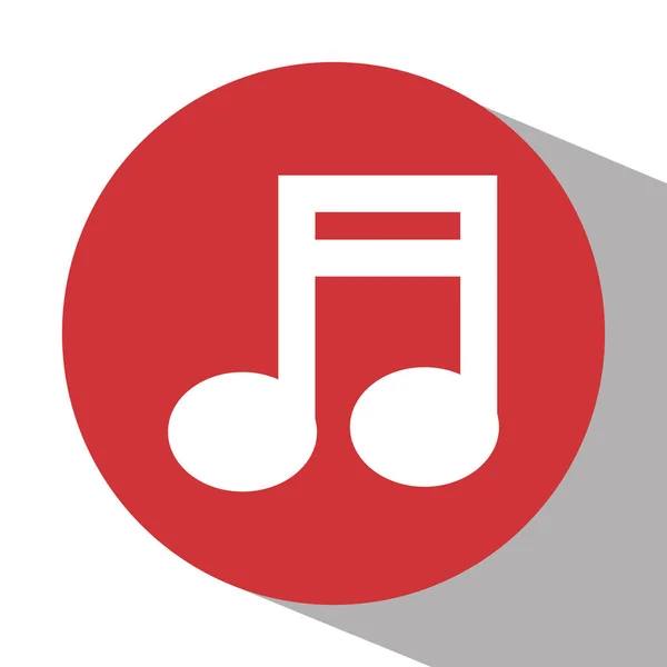 Music note isolated icon — стоковый вектор