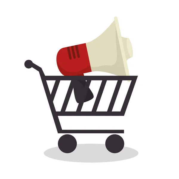 Icona di e-commerce di marketing digitale — Vettoriale Stock