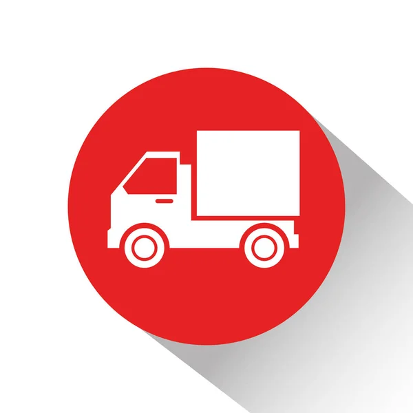 Изолированный значок службы доставки грузовиков — стоковый вектор
