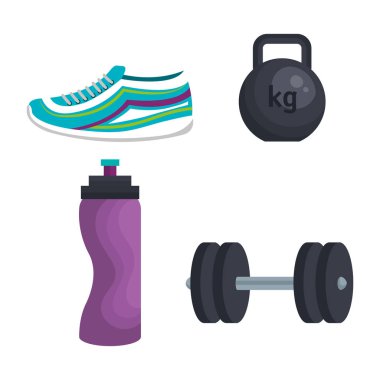 set fitness ekipmanları simgesi