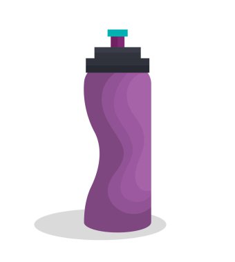 şişe su spor salonu izole simgesi
