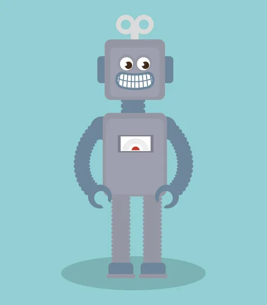 Drăguț robot jucărie icon — Vector de stoc