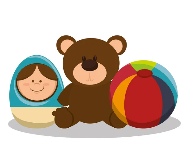 Set baby toys icon — стоковый вектор