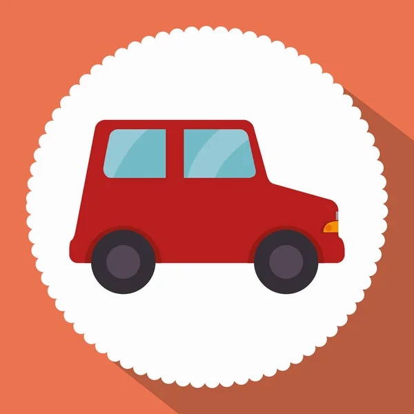 Car red toy icon — Stock Vector