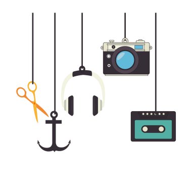 öğeleri stil hipster simgesi